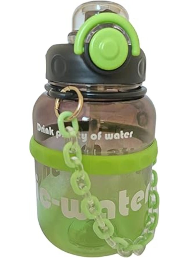 MINIIMODZ MINII MODZ Kids chain design handle Water Bottle with Straw | 700 ml water bottle Best for School, Walks & Picnics - Image 1